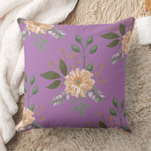 Motif floral - Coussin de jet
