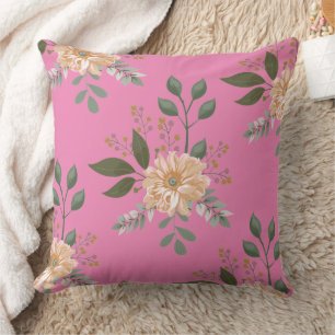Motif floral - Coussin de jet