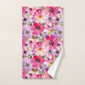 Motif floral d'aquarelle d'été (Serviette à main)