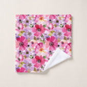 Motif floral d'aquarelle d'été (Gant de toilette)
