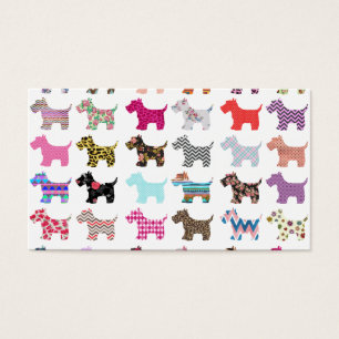 Motif floral de chiot de zigzag coloré de Chevron