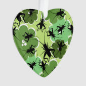 Motif floral de cricket vert + noir (devant)