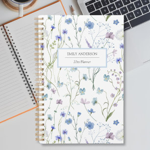 Motif Floral de Fleur Sauvage Jolie Bleu Violet 20