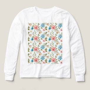 Motif floral de fleurs sauvages à l'aquarelle