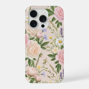 Motif floral de jardin de roses aux teintes romant