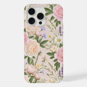 Motif floral de jardin de roses aux teintes romant