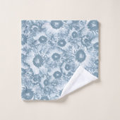 Motif floral de la marine gris Pastel (Gant de toilette)