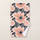 Motif floral de la pêche à la lumière botanique (Serviette à main)