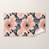 Motif floral de la pêche à la lumière botanique (Serviette à main)