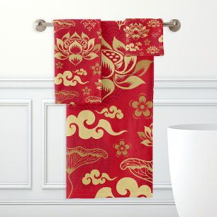 Motif floral de lotus chinois asiatique oriental t