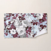 Motif floral de marbre en pastel blanc de Boho (Serviette à main)