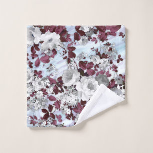Motif floral de marbre en pastel blanc de Boho