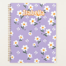 Motif floral de marguerite lavande