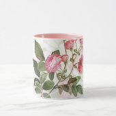 Motif floral de Mug de fleurs roses (Centre)