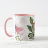 Motif floral de Mug de fleurs roses (Gauche)