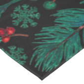 Motif floral de Noël aquarelle | Nappe (Angle)
