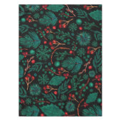 Motif floral de Noël aquarelle | Nappe (Devant)