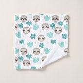 Motif floral de paresse douce (Gant de toilette)