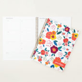 Motif floral de pavot moderne Corail Nom du script (Devant avec enveloppe)