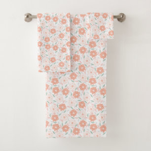 Motif floral de pays mignon de pêche