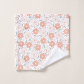 Motif floral de pays mignon de pêche (Gant de toilette)