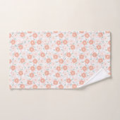 Motif floral de pays mignon de pêche (Serviette à main)