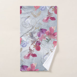 Motif floral de pois doux en bleu
