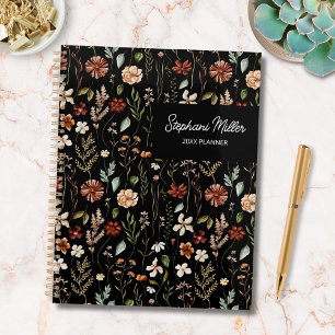 Motif floral de prairie de fleurs sauvages automna