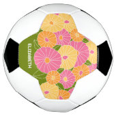 Motif floral de printemps coloré Monogramme person (Tourné)