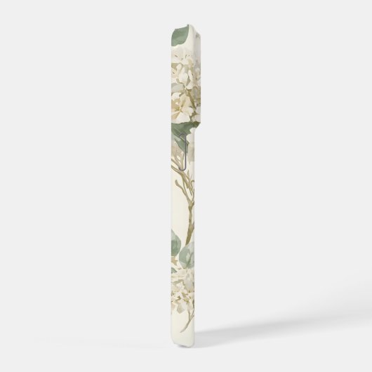 Motif floral d'hortensia blanc doux (Côté droit)