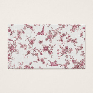 Motif floral d'oiseaux vintages roses chics