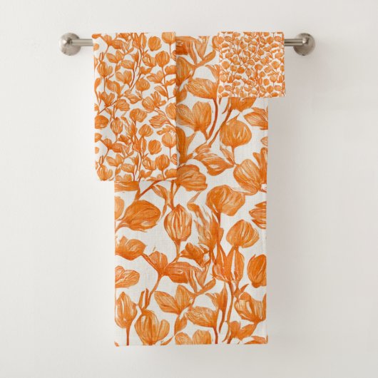 motif floral d'orchidée orange (En situation)