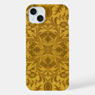 Motif floral doré orné avec symétrie