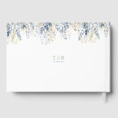 Motif Floral doux Dusty Blue Gold Foil ID1045 (Verso)