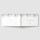 Motif Floral doux Dusty Blue Gold Foil ID1045 (Complet)