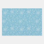 Motif Floral Feuille Classé Sur Azure Blue (Devant)