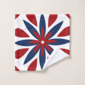 Motif floral géométrique coloré (Gant de toilette)