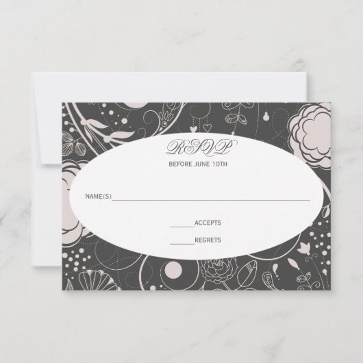 Motif floral gris/blanc - RSVP (Devant)