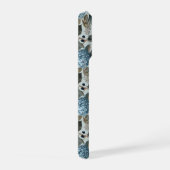 Motif floral gris hydrangea bleu doux (Côté droit)