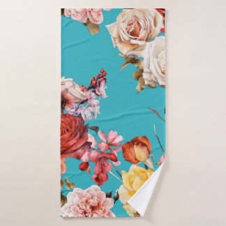 Motif floral incolore avec roses, aquarelle. fl