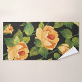 Motif floral incomparable avec de beaux roses (Serviette de bain)