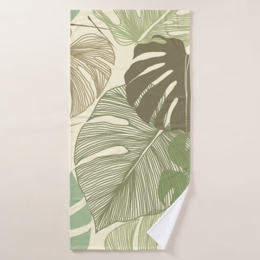 Motif floral incomparable de la Monstera del Tropi (Serviette de bain)