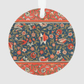 Motif floral indo-persan bohème vintage rouge (dos)