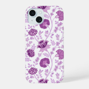 Motif floral jacobéen grand motif roses sur fond b
