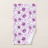 Motif floral jacobéen rose sur blanc (Serviette à main)
