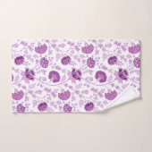 Motif floral jacobéen rose sur blanc (Serviette à main)