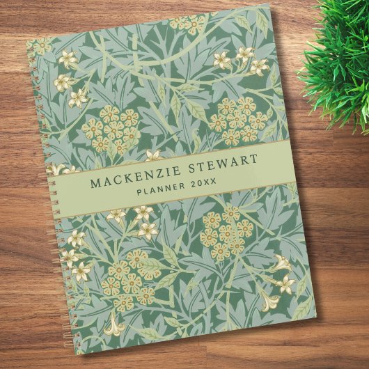 Motif floral jasmin vert 2026