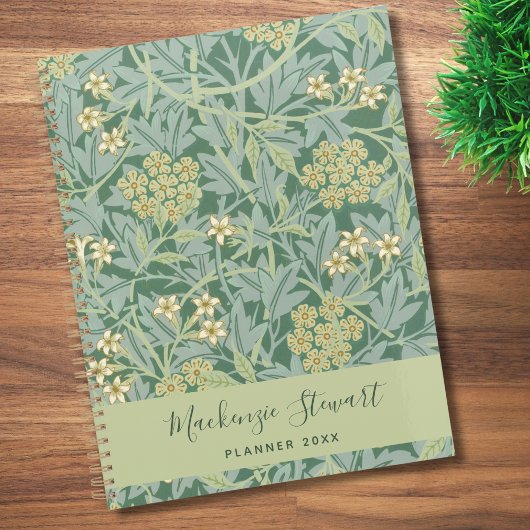 Motif floral jasmin vert 2026