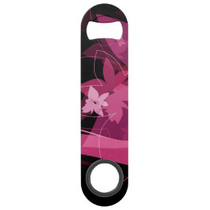 Motif floral magenta