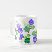 Motif floral mauve & mug vert (Devant gauche)